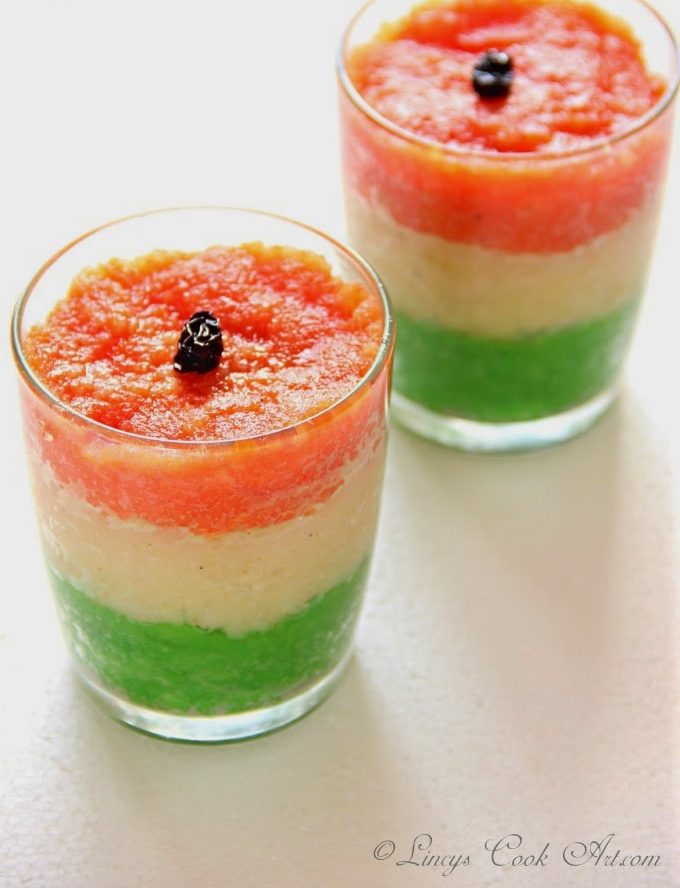 Tricolour Rava Cake