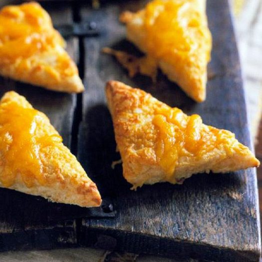 Cheesy Corn Triangles