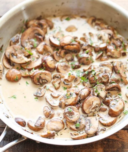 Yoghurt Sauted Mushrooms