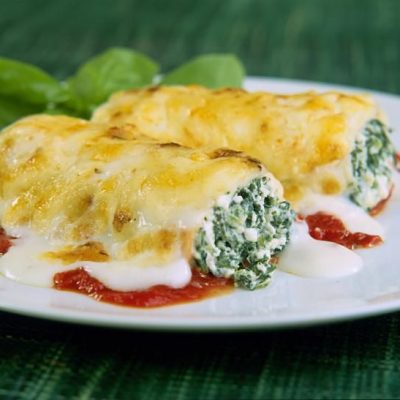 Cannelloni with Two Sauces