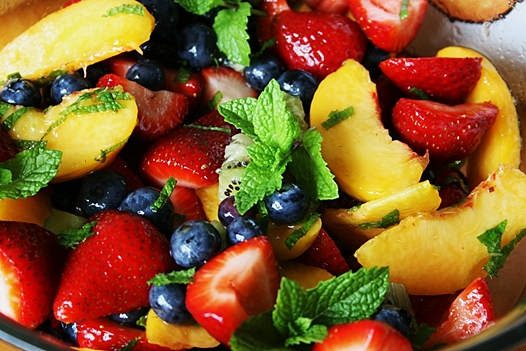 Minty Pasta & Fruit Salad