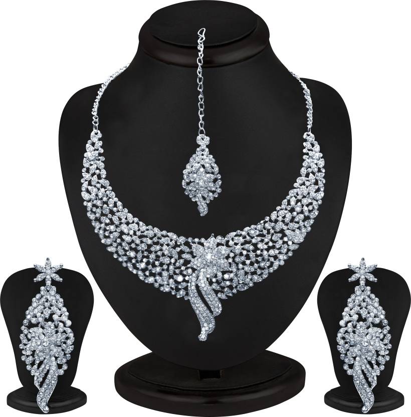 Sukkhi Zinc Jewel Set (White) - Women Fitness Org