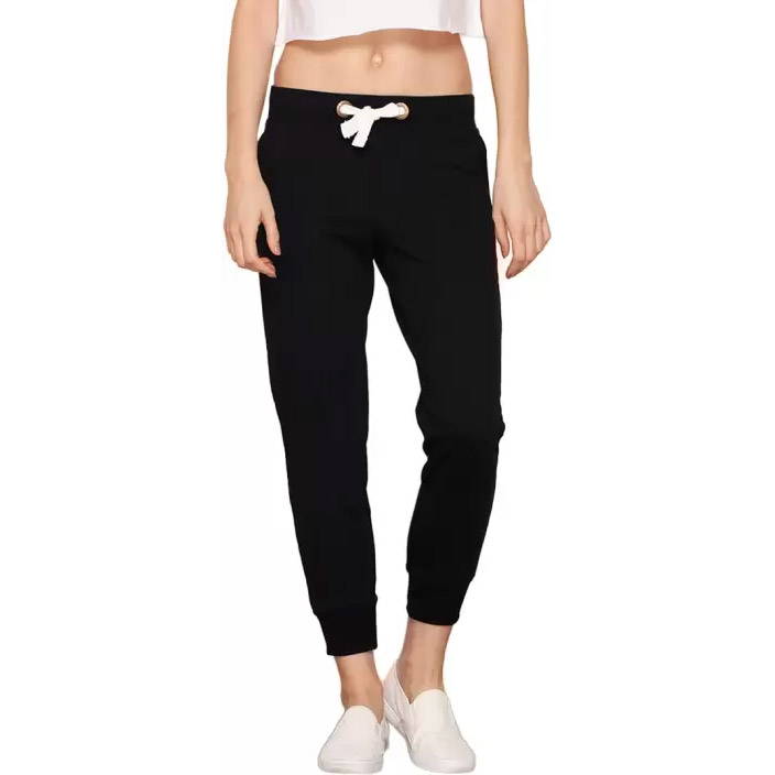 Bewakoof Solid Women's Black Track Pants - Women Fitness Org