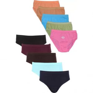 Esteem Women’s Brief Multicolor Panty  (Pack of 10)