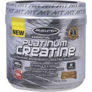 Muscletech Platinum 100% Creatine  (400 g, Unflavored)