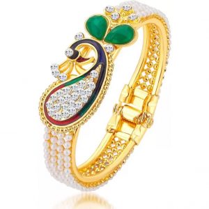 Sukkhi Alloy 18K Yellow Gold Kada