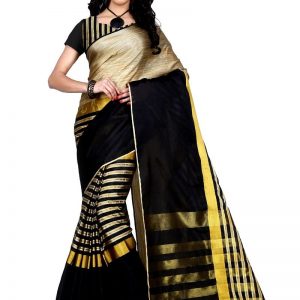 Trendz Style Striped Fashion Tussar Silk