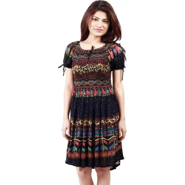 A-line Multicolor Dress