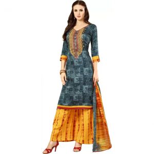 Divastri Cotton Embroidered Salwar Suit Dupatta Material  (Un-stitched)