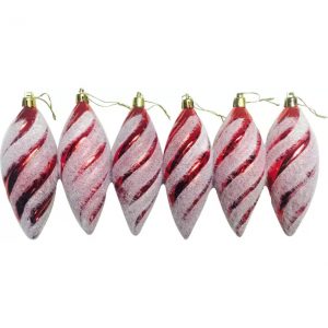 Priyankish Christmas Tree Red Colored Priyankish Christmas Tree Red Colored Hanging Ornaments  (Pack of 6)  (Pack of 6)
