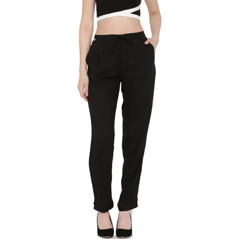 Shree Regular Fit Women's Black Trousers - Women Fitness Org