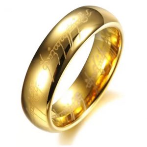 Yellow Chimes LOTR Stainless Steel Rhodium Plated Ring
