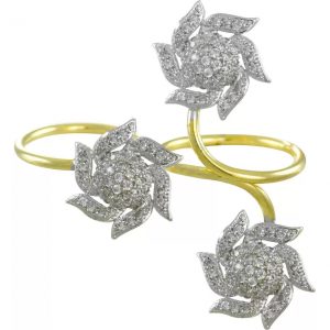 Zaveri Pearls Brass 22K Yellow Gold Plated Ring