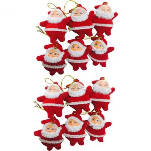NxtGen 12 MINI SANTA CLAUSE FOR DECORATION Hanging Ornaments  (Pack of 12)