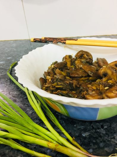 stir fried mushrooms