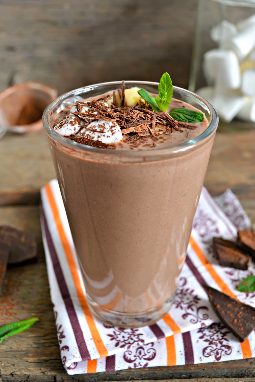 Chocolate Peanut Butter Protein Smoothie 