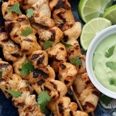 Avocado and Chicken Kebabs