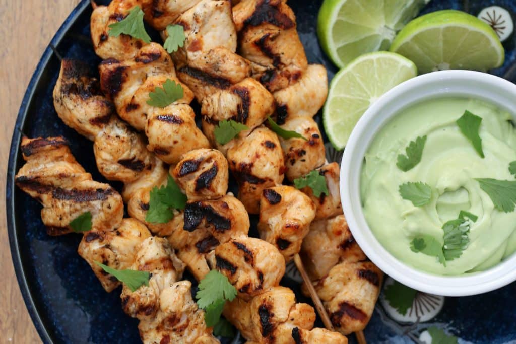 Avocado and Chicken Kebabs
