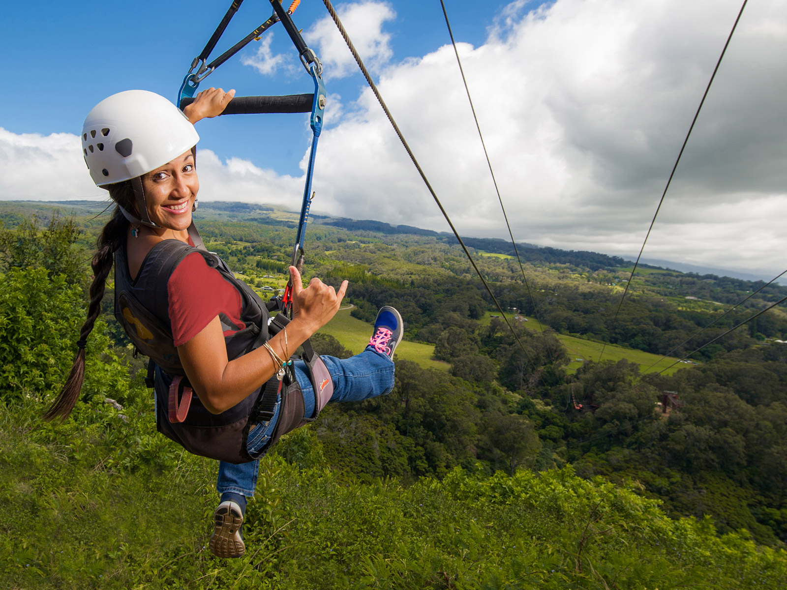 Zip lining