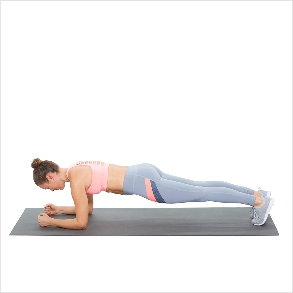 Elbow plank or dolphin pose