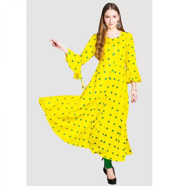 Divastri Women's Printed Anarkali Kurta