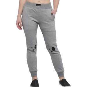 Yuvraah Geometric Print Women’s Grey Track Pants