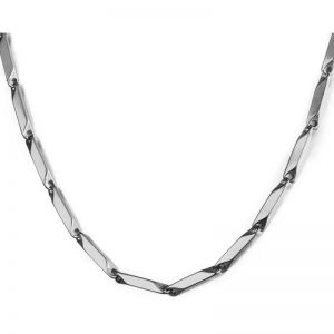 NAKABH Stunning Italian Silver Plated Stainless Steel Chain
