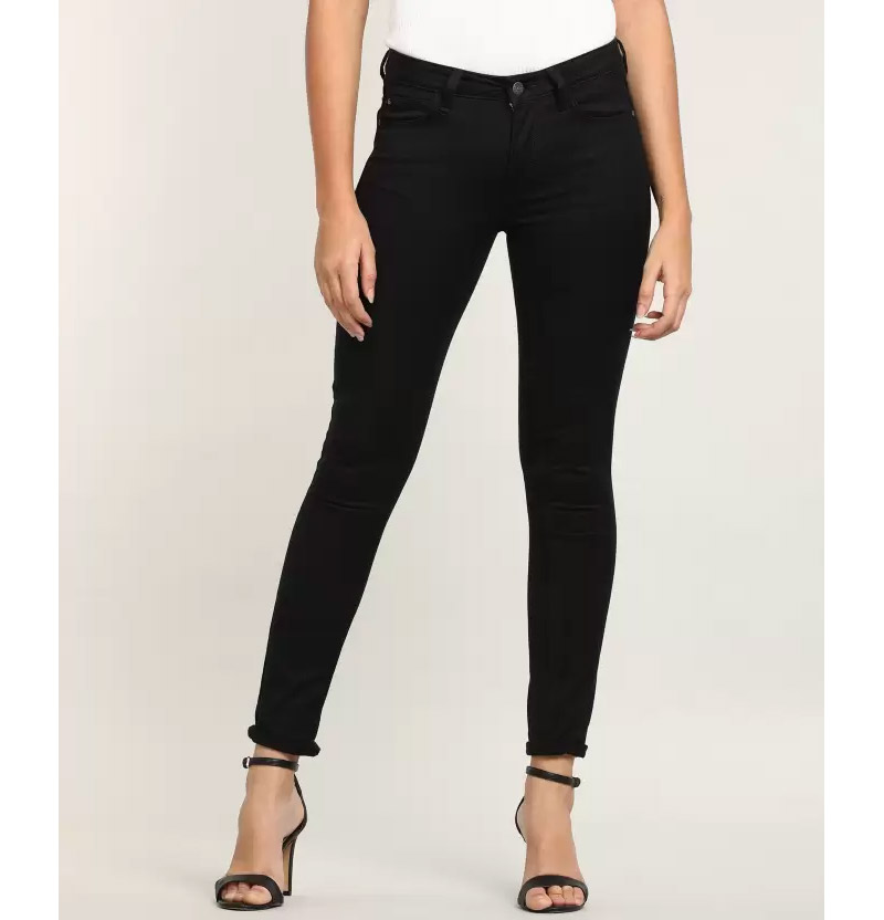 women's lee black skinny jeans