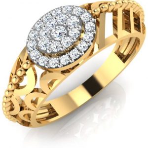 IskiUski Favorite  Gold Ring 18kt Swarovski Crystal Yellow Gold ring