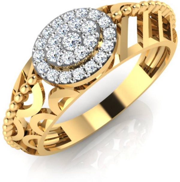 IskiUski Favorite Gold Ring 18kt Swarovski