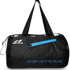 Nivia Deflate Round -01 Gym::Fitness  (Black, Kit Bag)