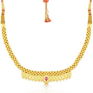 Malabar Gold and Diamonds NNKTH013 Collar Yellow Gold Precious Necklace  (22kt)