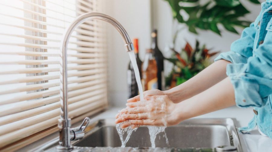 washing hands