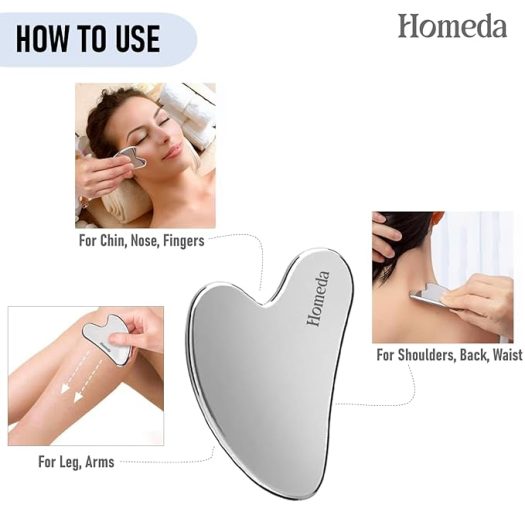 Homeda Stainless Steel Face Massager Tools for Women Skincare